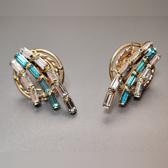 Vintage Charles Reis CRC Starburst Comet Brooch & Earrings Set - Picture 11 of 12